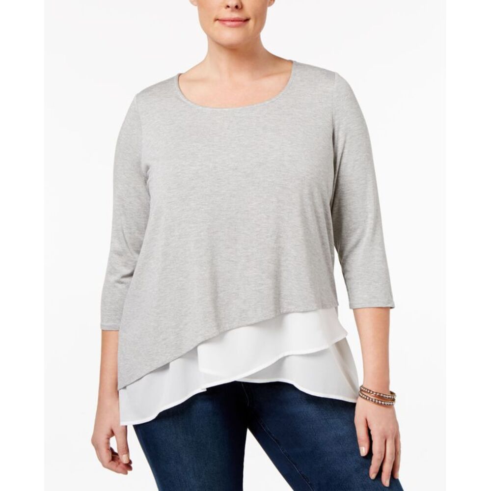 INC International Concepts Plus Size Layered Look Top